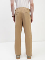 Khakhi Straight Fit Cross Pocket Cotton Pants