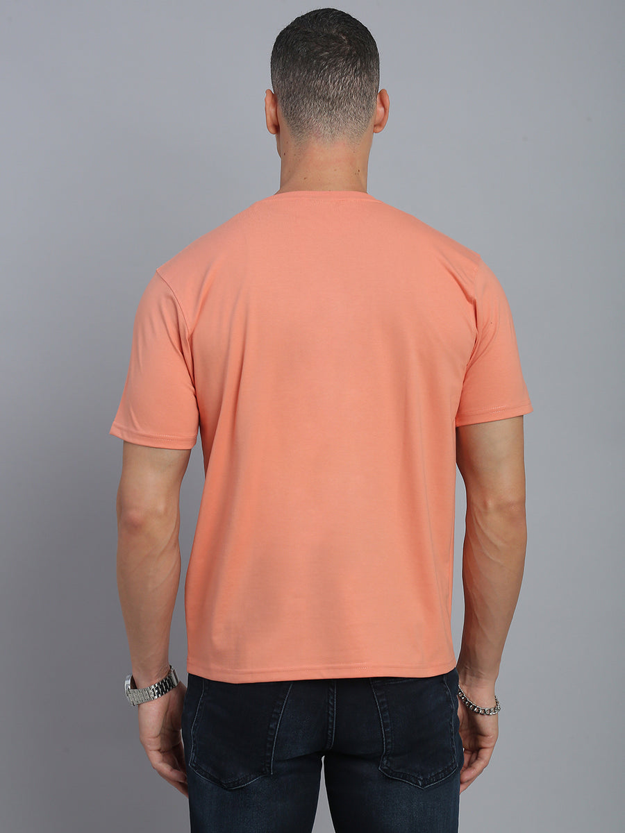 Rust Peach Polo Cotton T-Shirt