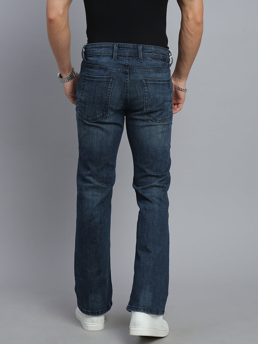 Blue Vintage Boot Cut Fit Stretchable Jeans