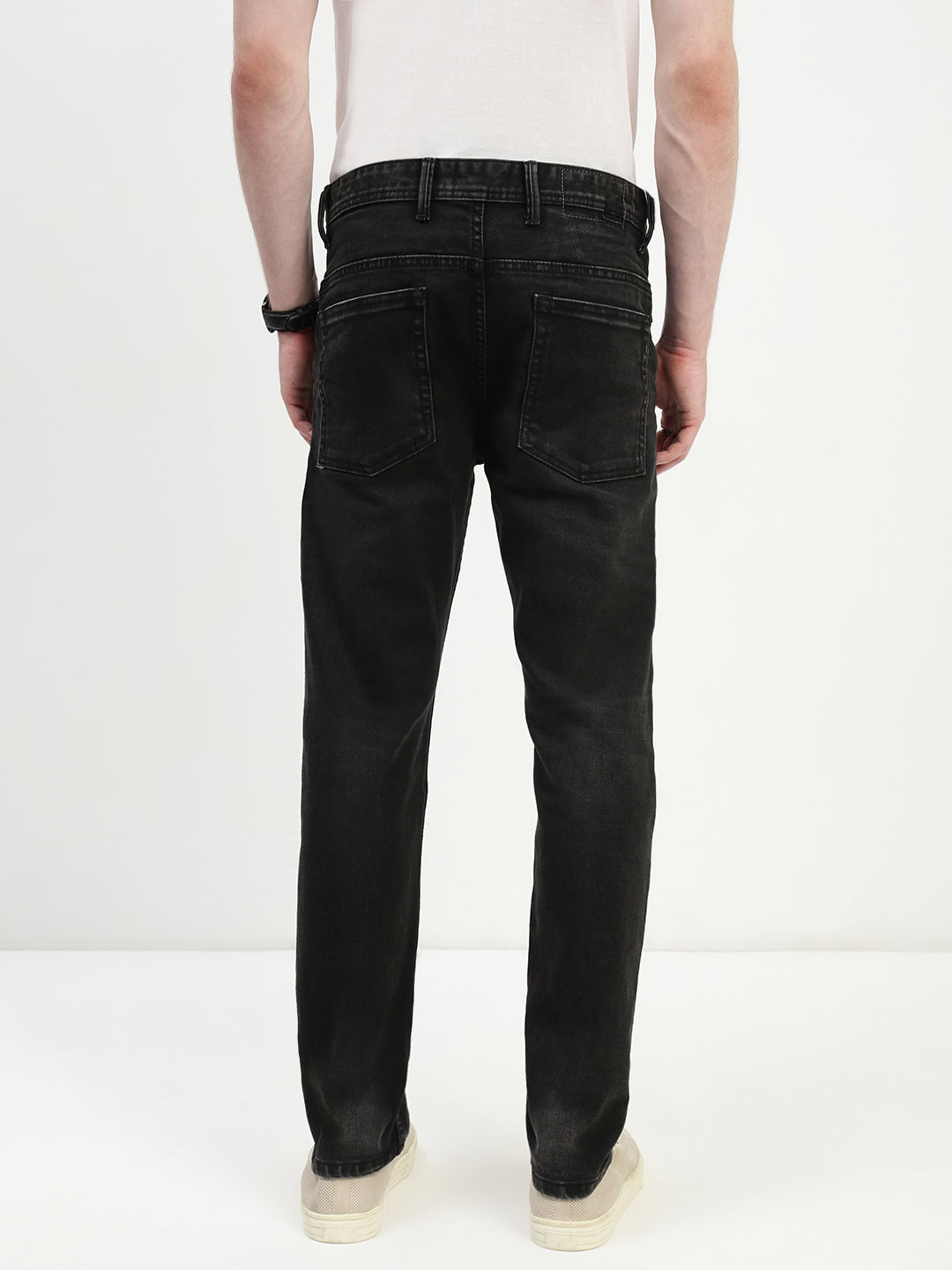 Vintage Black Selvedge Slim Straight Fit Stretchable Jeans