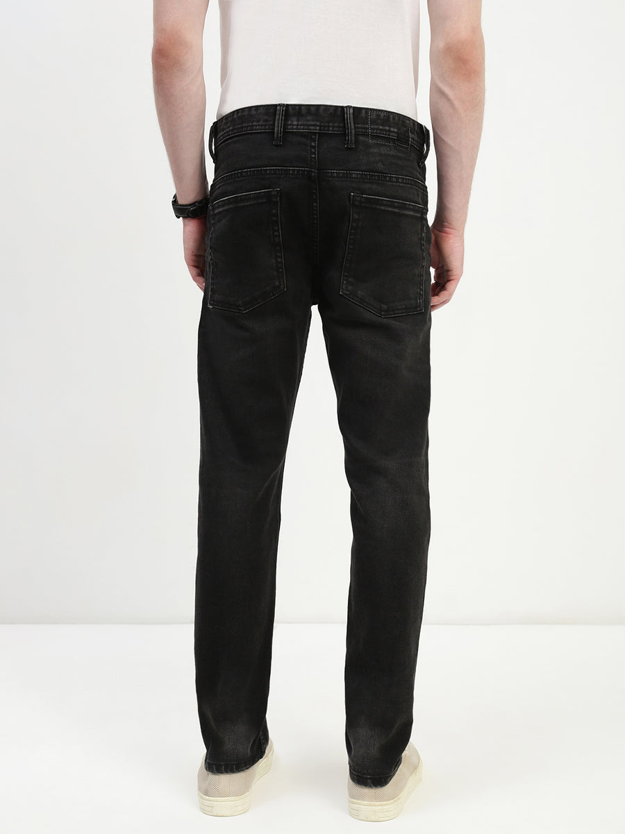 Vintage Black Selvedge Slim Straight Fit Stretchable Jeans