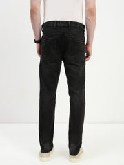 Vintage Black Selvedge Slim Straight Fit Stretchable Jeans