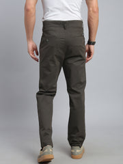 Olive Straight Fit Chinos Paint