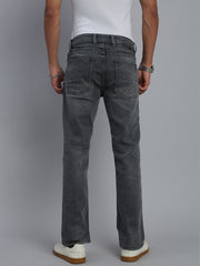 Grey Boot Cut Fit Stretchable Jeans