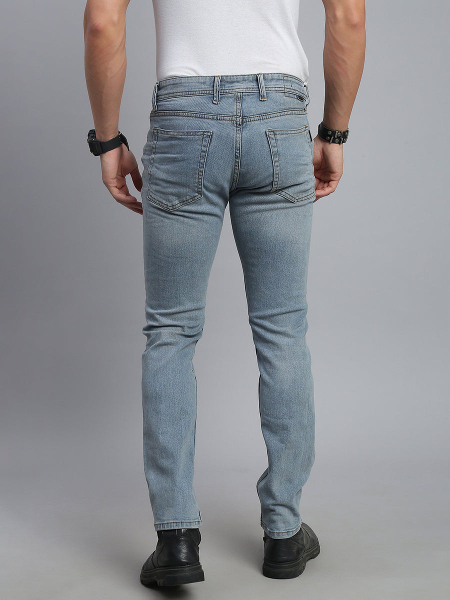 Light Blue Comfort Slim Fit Stretchable Jeans