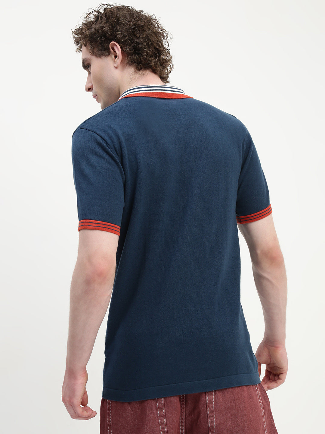 Navy Blue Polo Cotton T-Shirt
