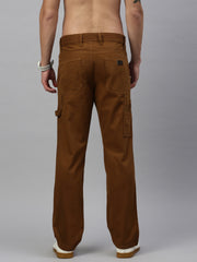 Camel Straight Fit Men’s Cotton Pants