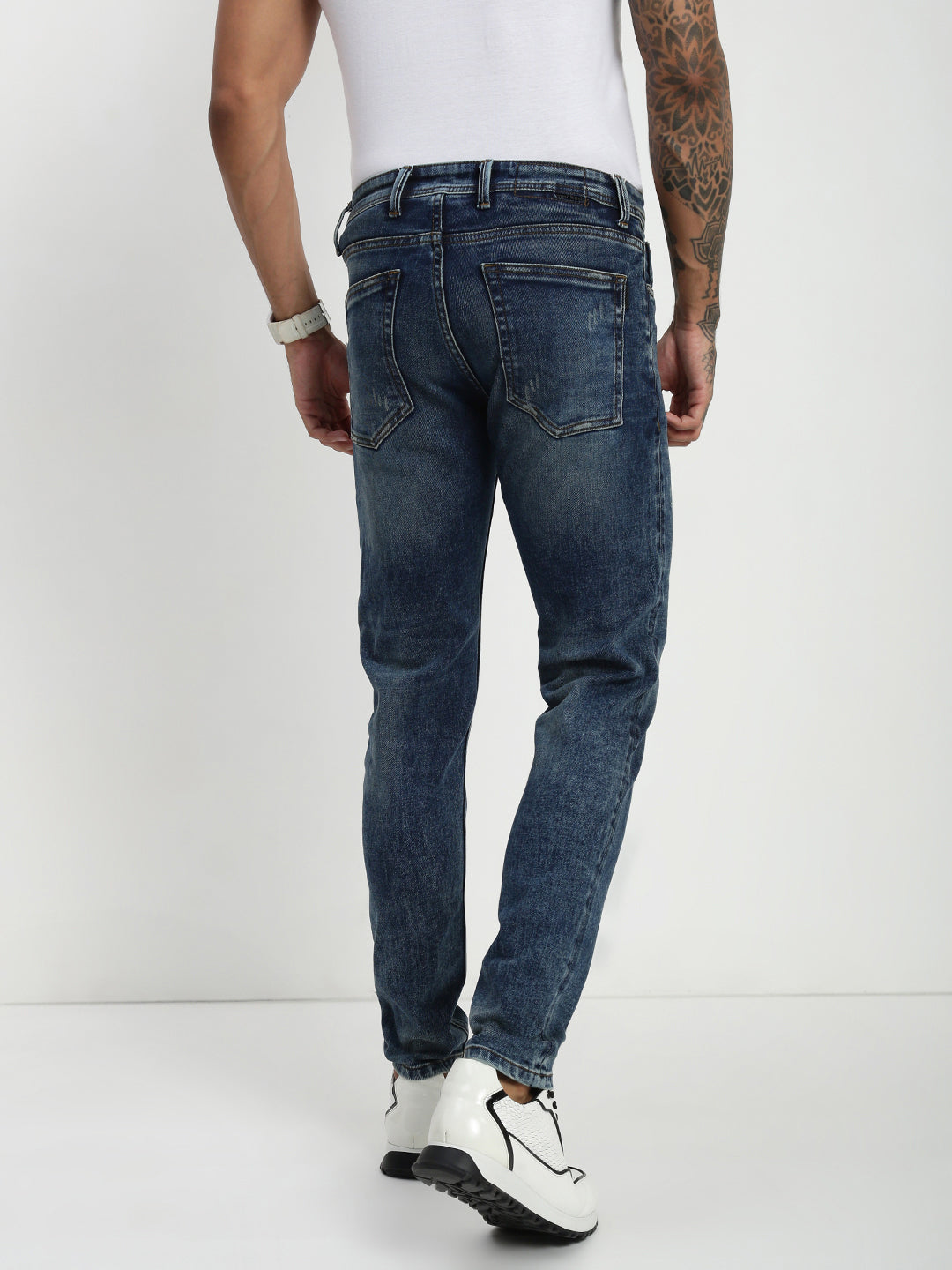 Vintage Blue Slim Fit Stretchable Jeans