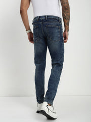 Vintage Blue Slim Fit Stretchable Jeans