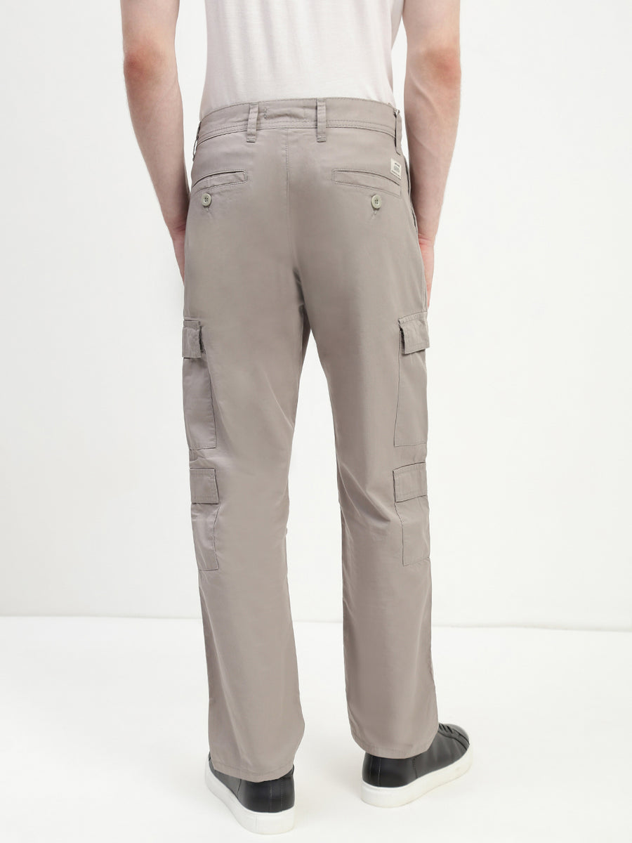 Gray 9 Pocket Regular Fit Cargo Paint