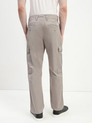 Gray 9 Pocket Regular Fit Cargo Paint