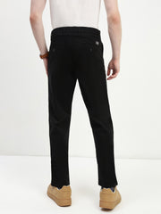 Black Straight Fit Cross Pocket Cotton Pants