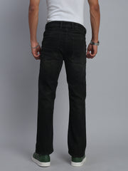 Black Vintage Boot Cut Fit Stretchable Jeans