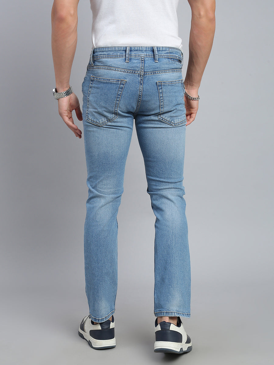 Light Blue Comfort Slim Fit Stretchable Jeans