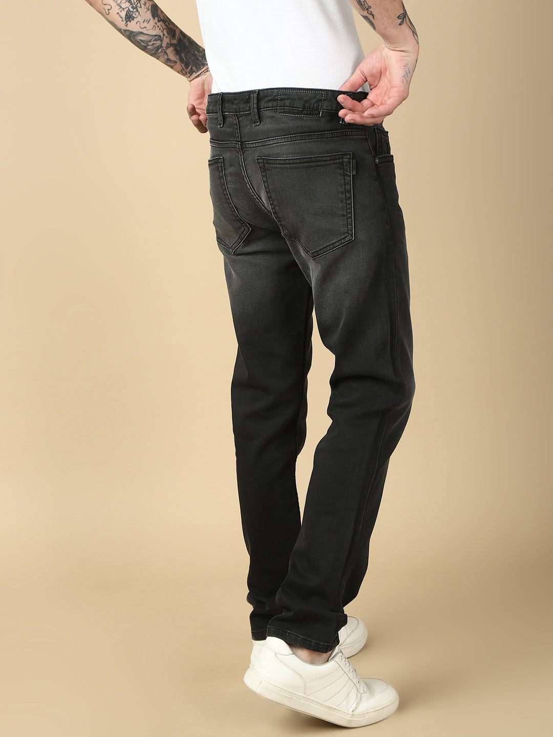 Dark Gray Slim Fit Stretchable Jeans