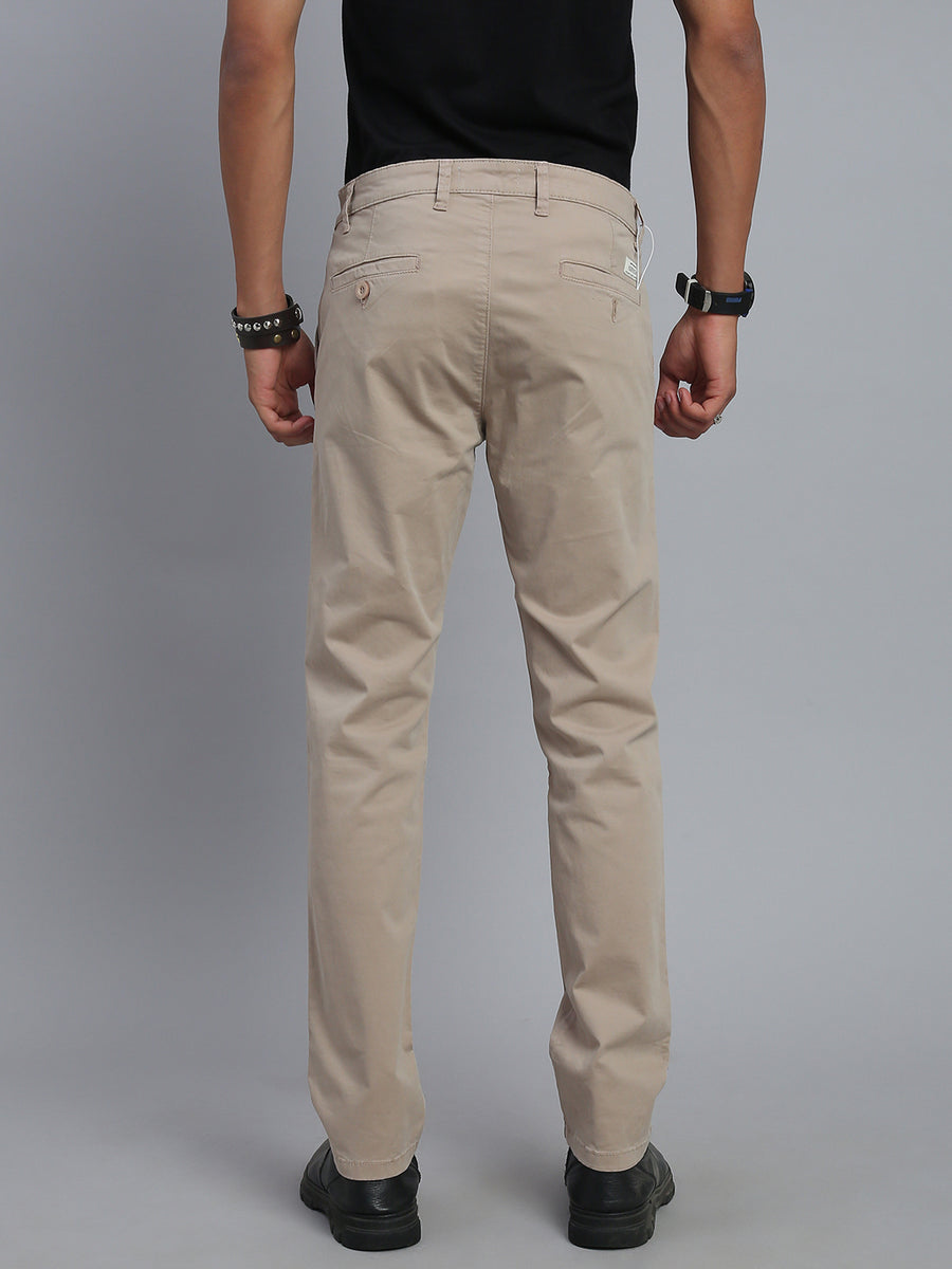 Beige Comfort Slim Fit Chinos Paint