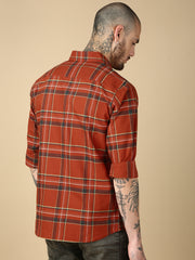 Checks Full Sleeve Relax Shirt With Pocket