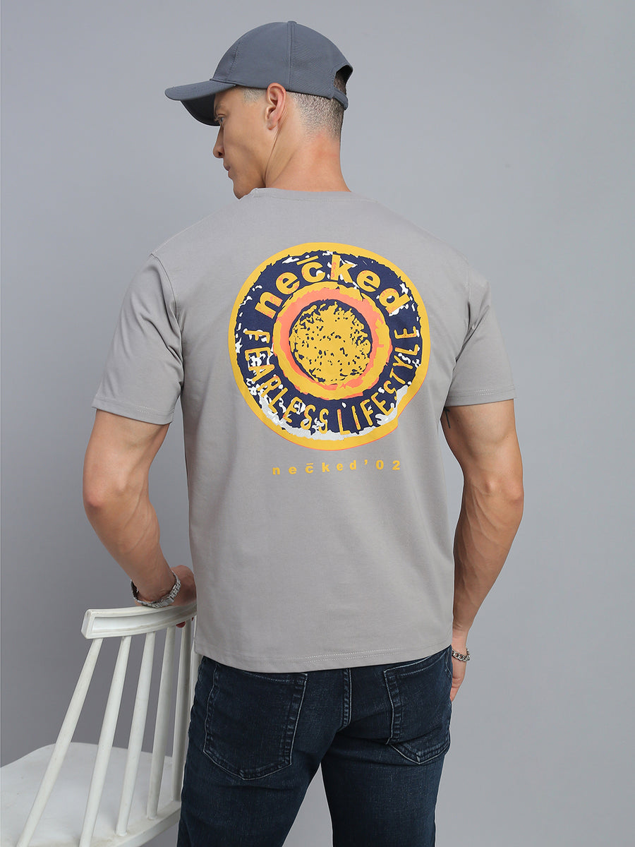 Grey Polo Cotton T-Shirt