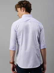 Pastel Purple Herringbone Shirt Without Pocket