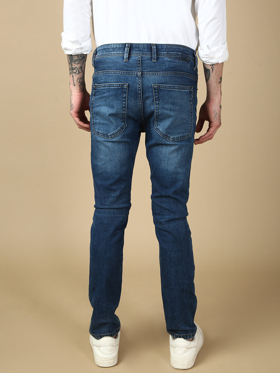 Dark Blue Slim Fit Stretchable Jeans