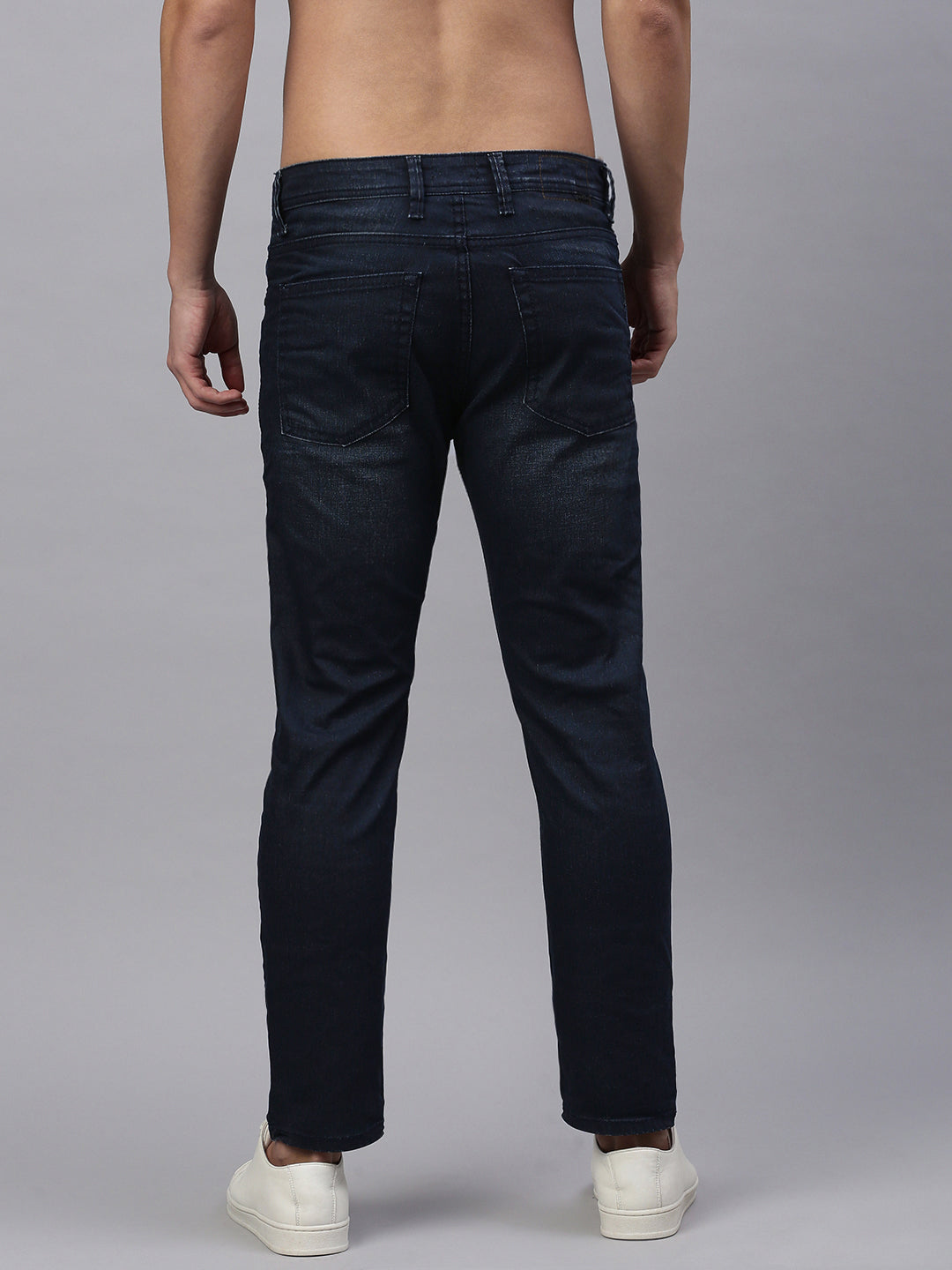 Dark Blue Straight Stretchable Jeans