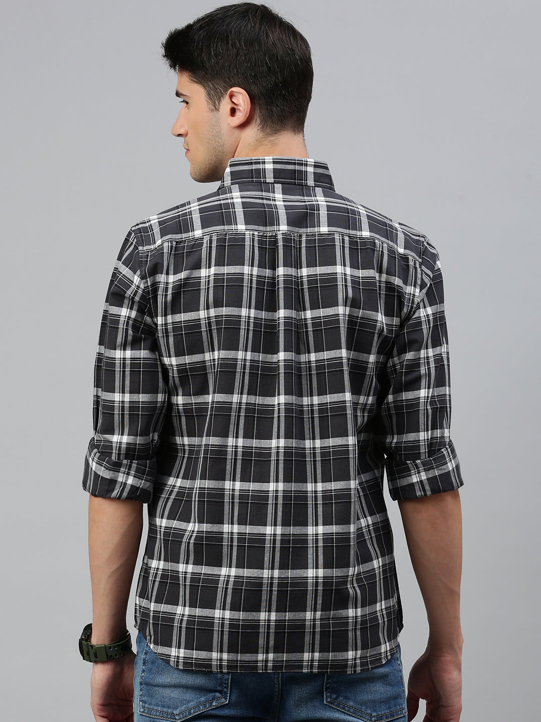 Cotton Checks Full Sleeves Shirt With Pocket