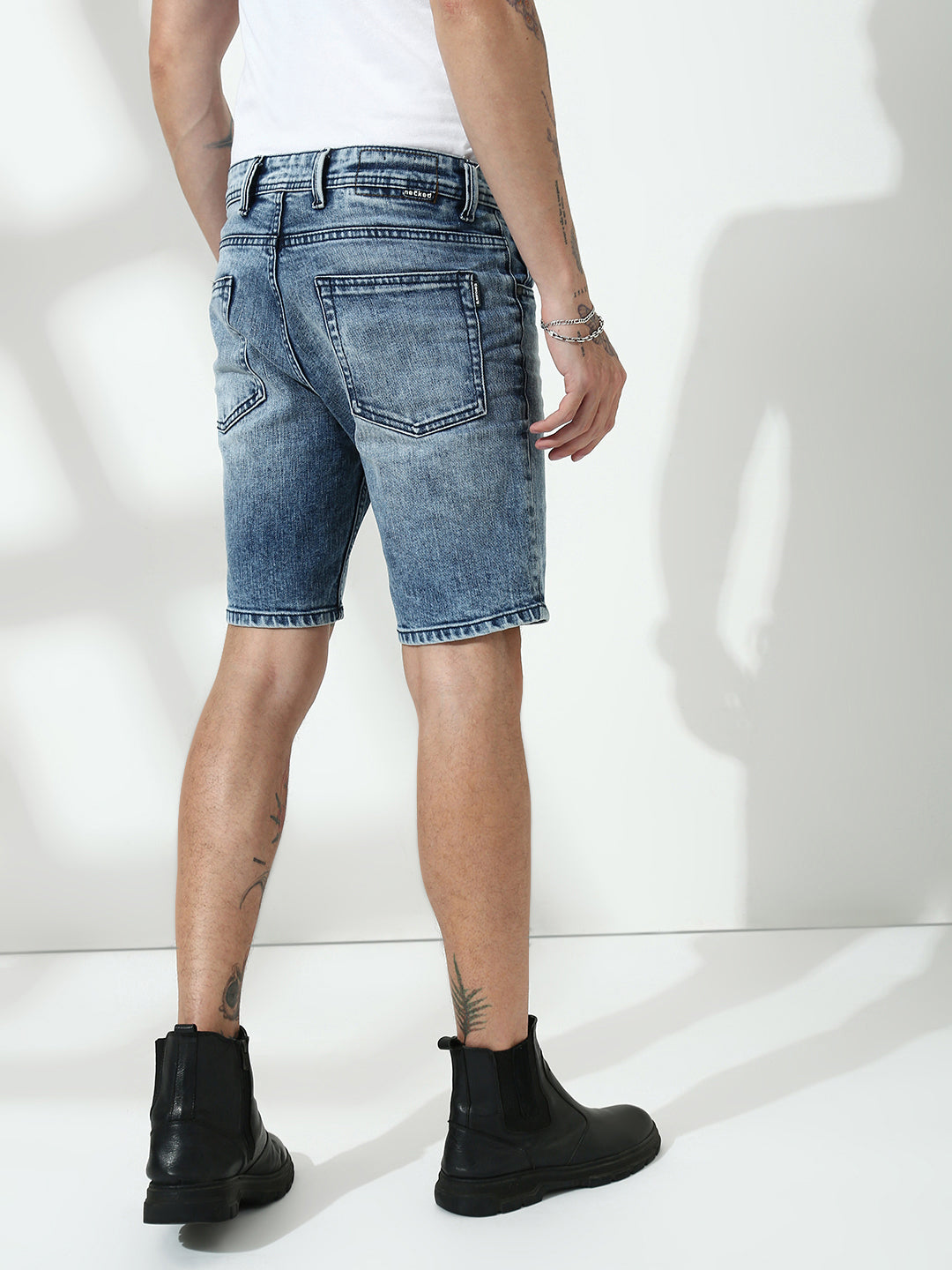 Light Blue Relax Fit Shorts