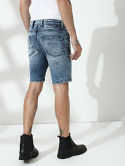 Light Blue Relax Fit Shorts