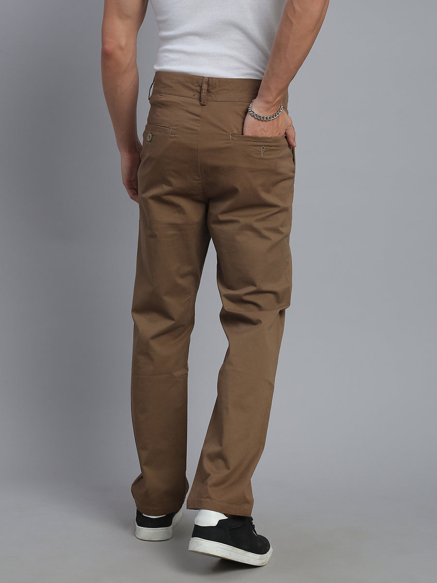 Camel Straight Fit Chinos Paint