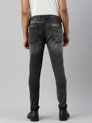 Black Gray Vintage Skinny Fit Stretchable Jeans