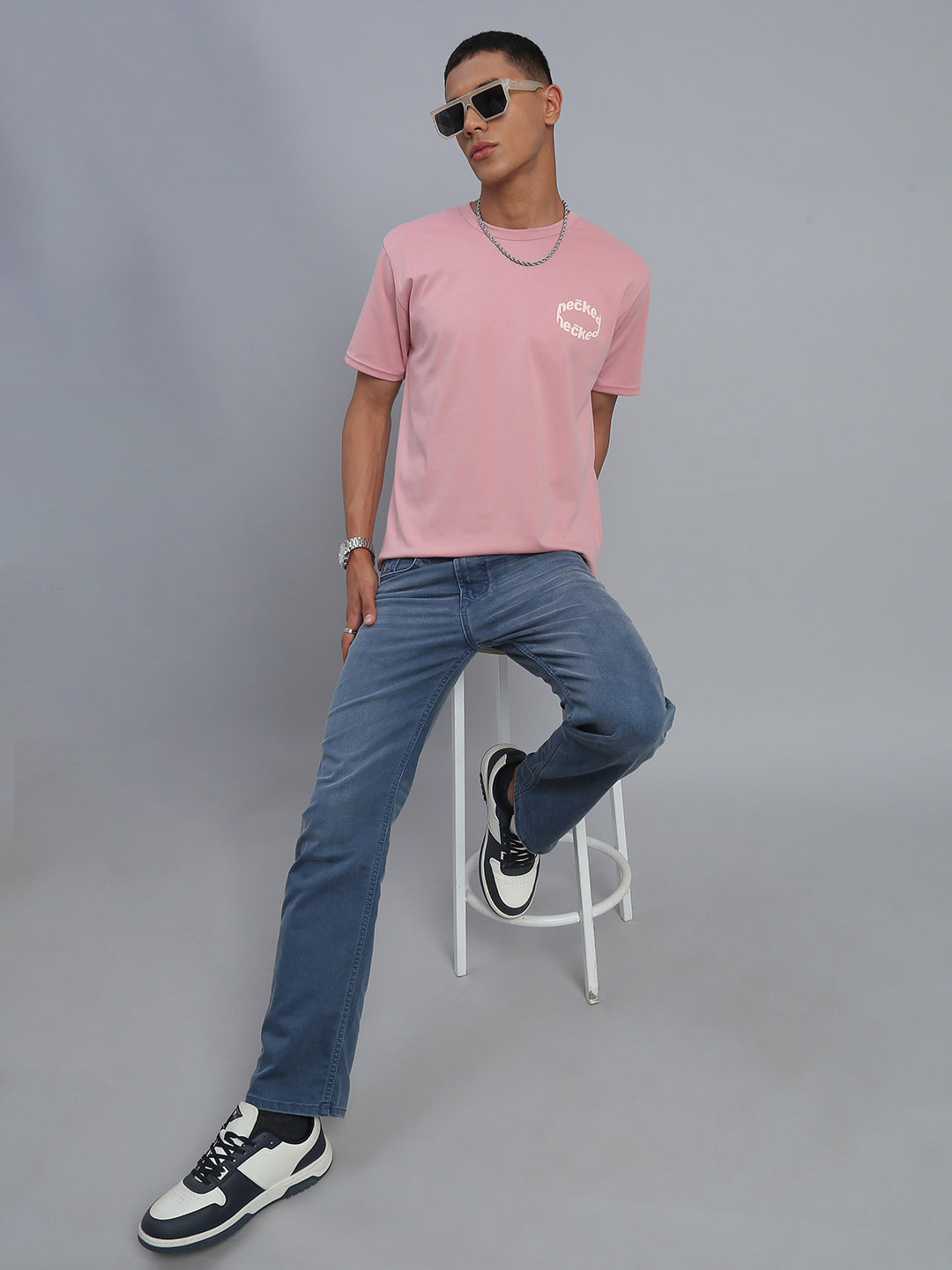 Blush Pink Polo Cotton T-Shirt