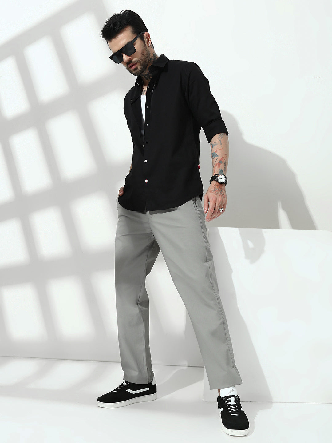 Stone Straight Fit Cotton Pant