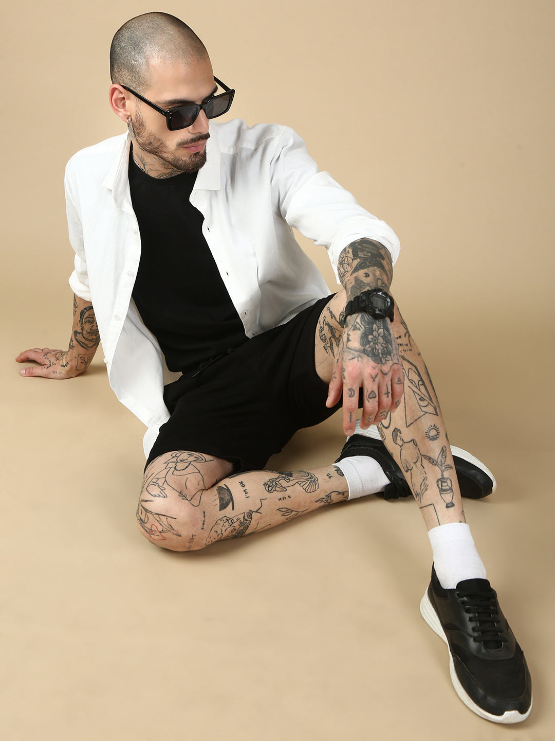 Black Relax Fit Shorts