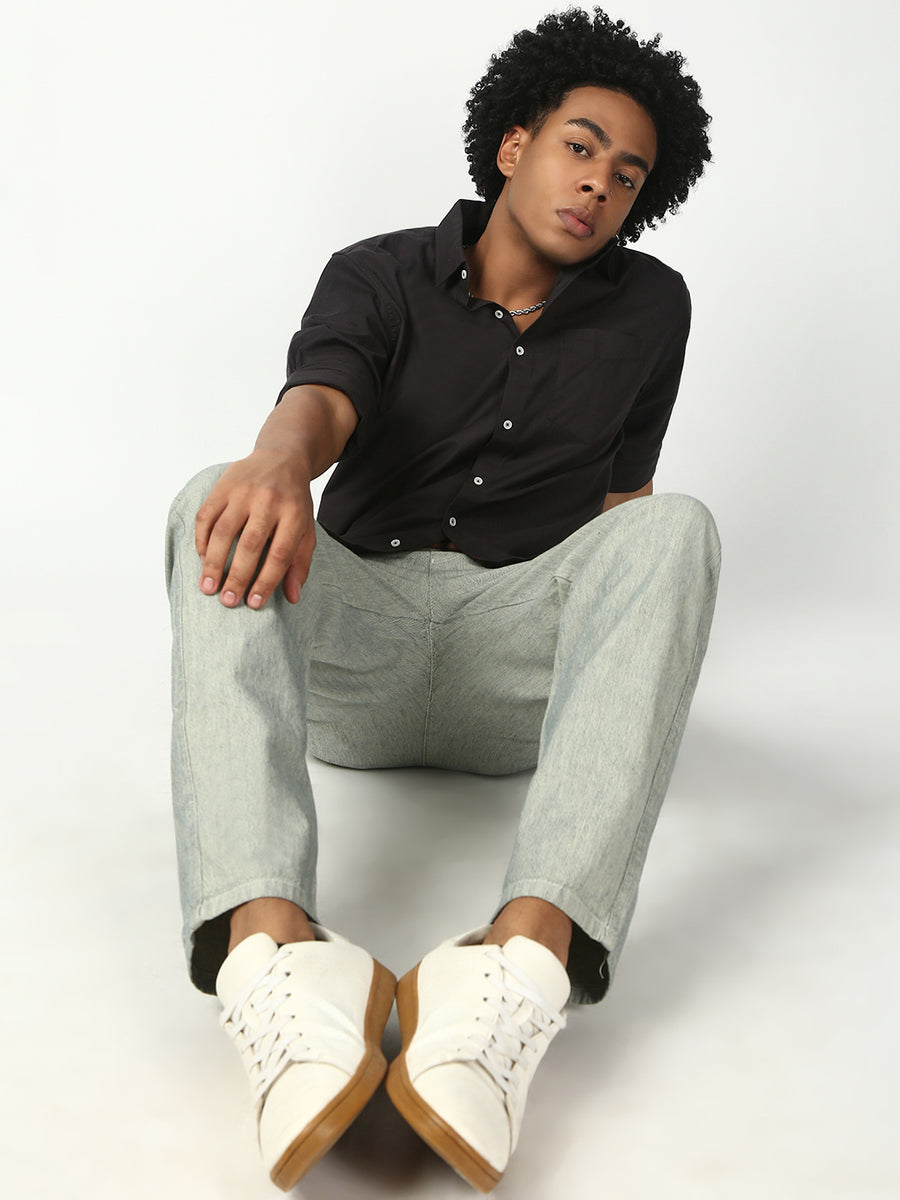 Vintage Gray Relax Fit Cross Pocket Cotton Pant