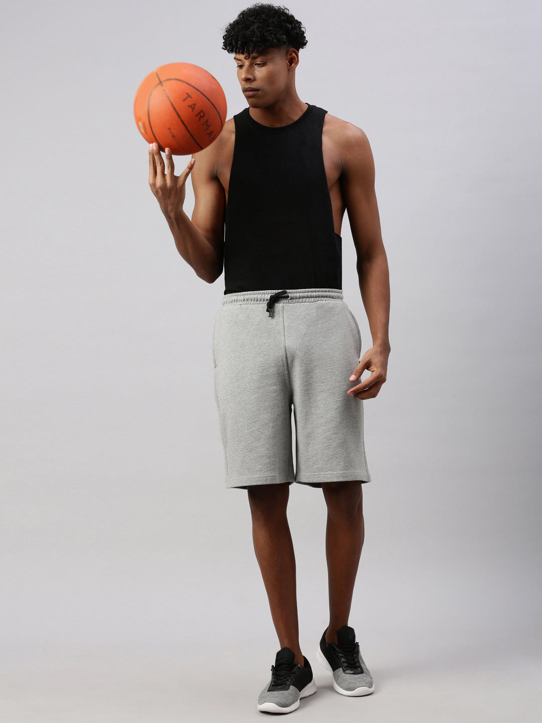 Gray Regular Fit Shorts For Men’s