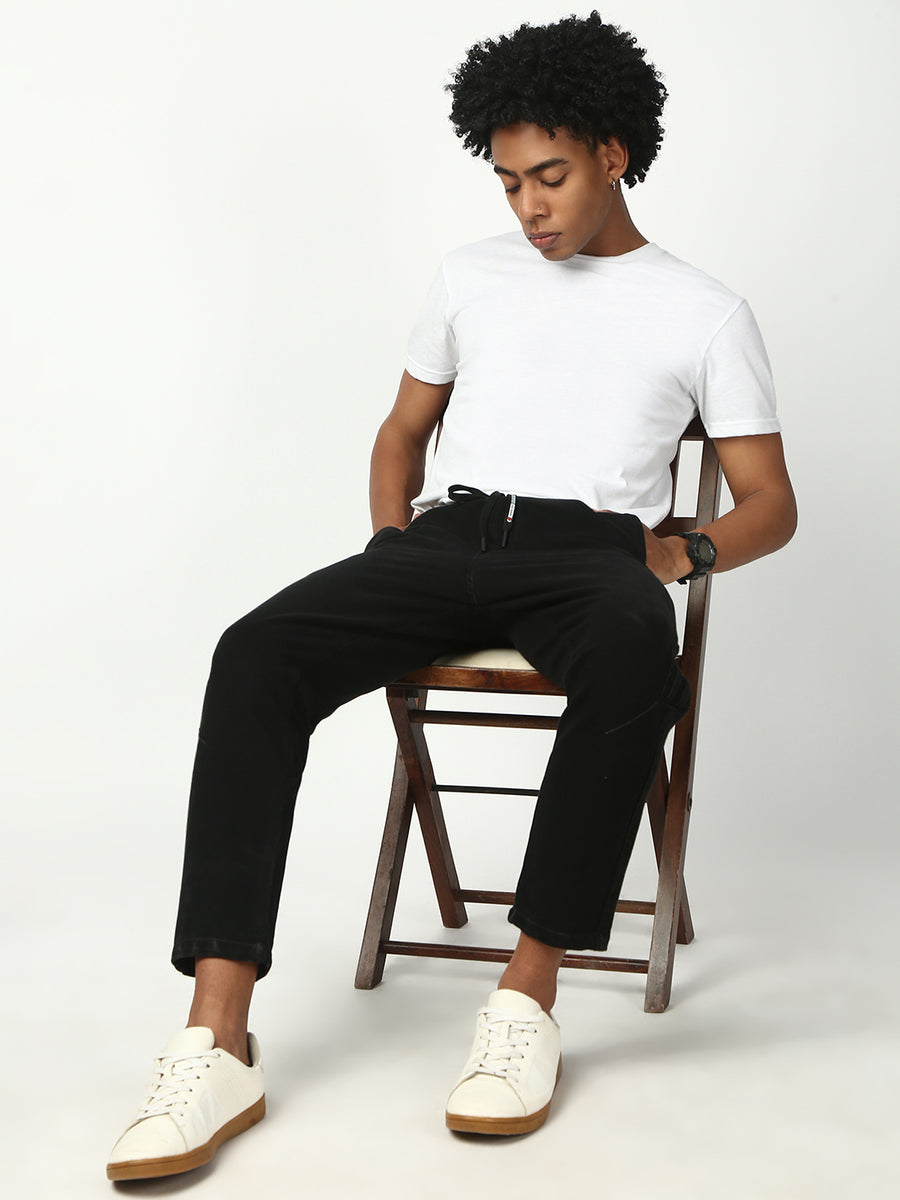 Black Anti Fit Stretchable Jogger