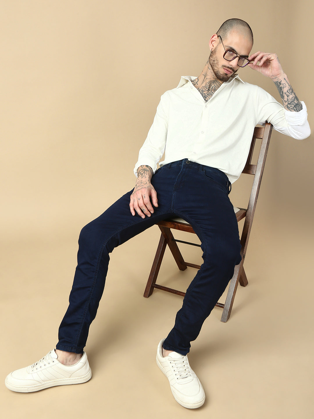 Navy Blue Skinny Fit Stretchable Jeans