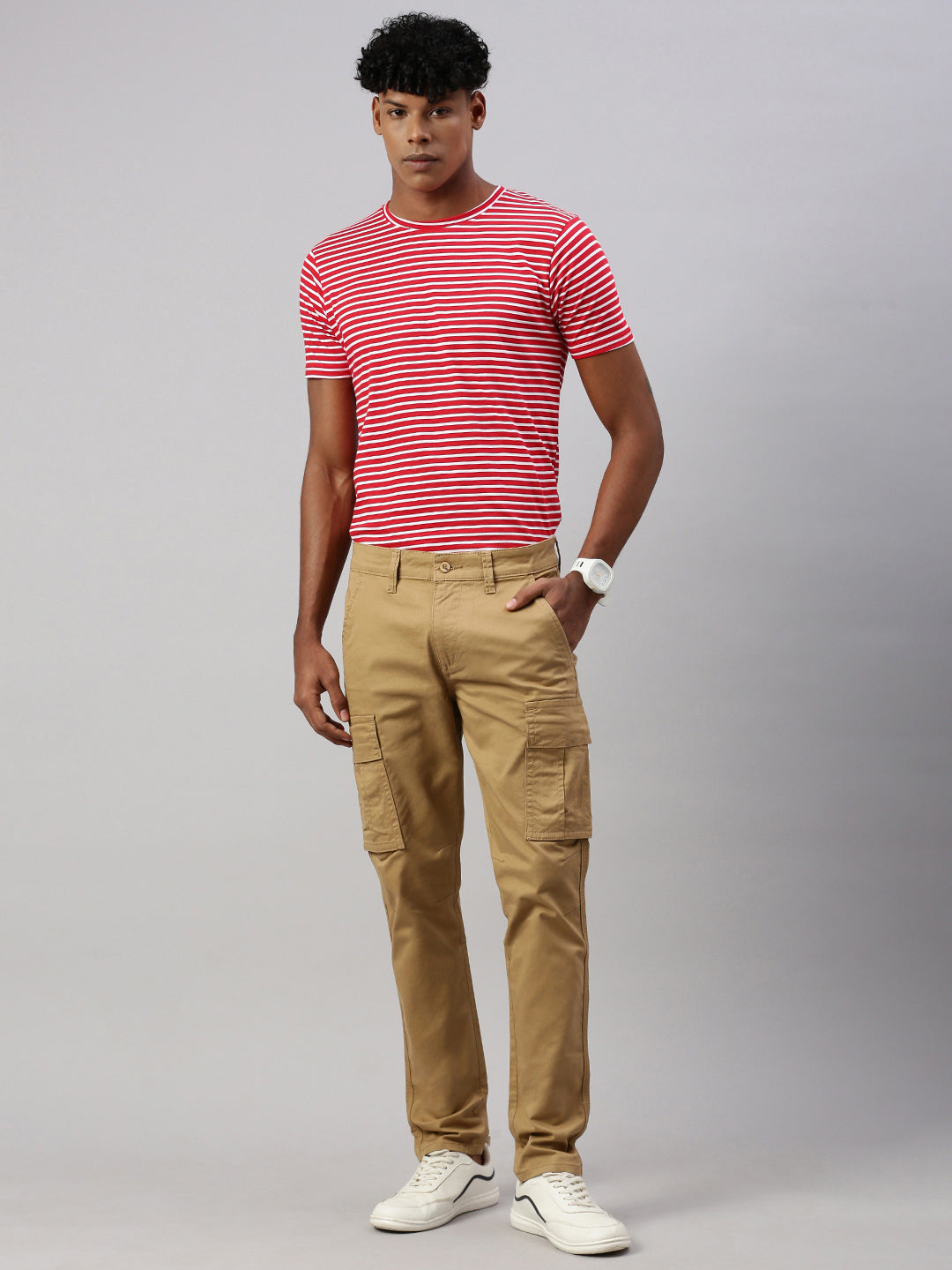 Khakhi men’s premium cotton cargo pants