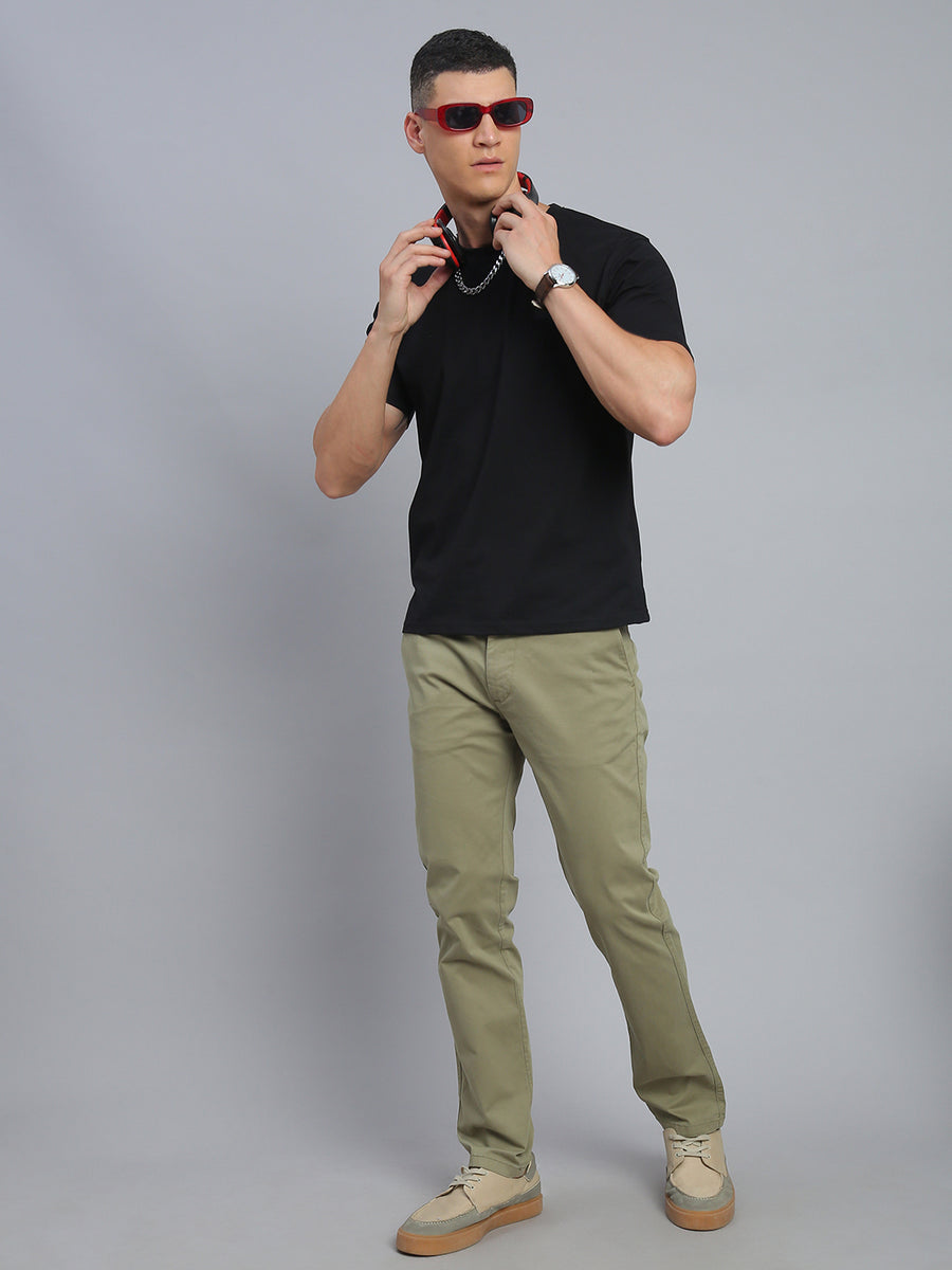 Sage Green Comfort Slim Fit Chinos Paint