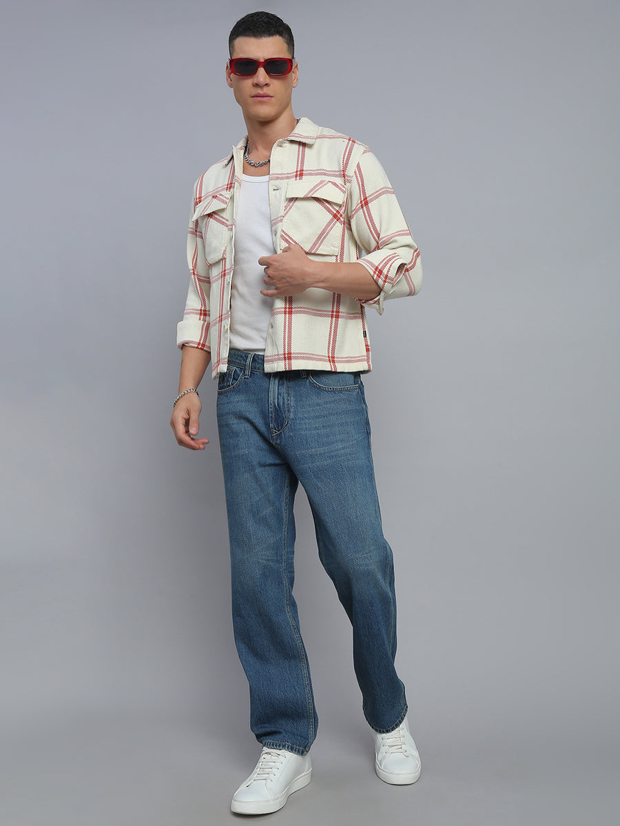 Blue Vintage Straight Fit Jeans