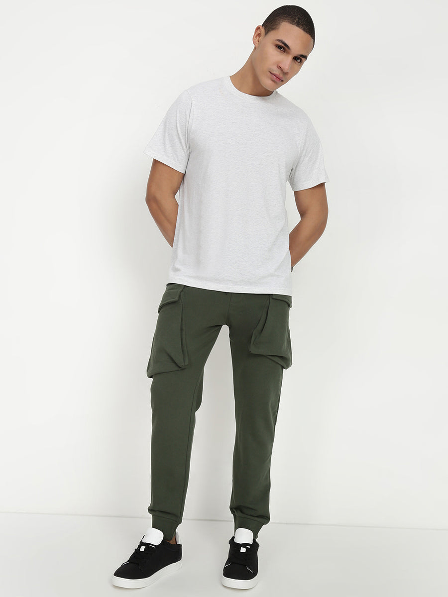 Olive  Relax Fit Cross Pocket Lower