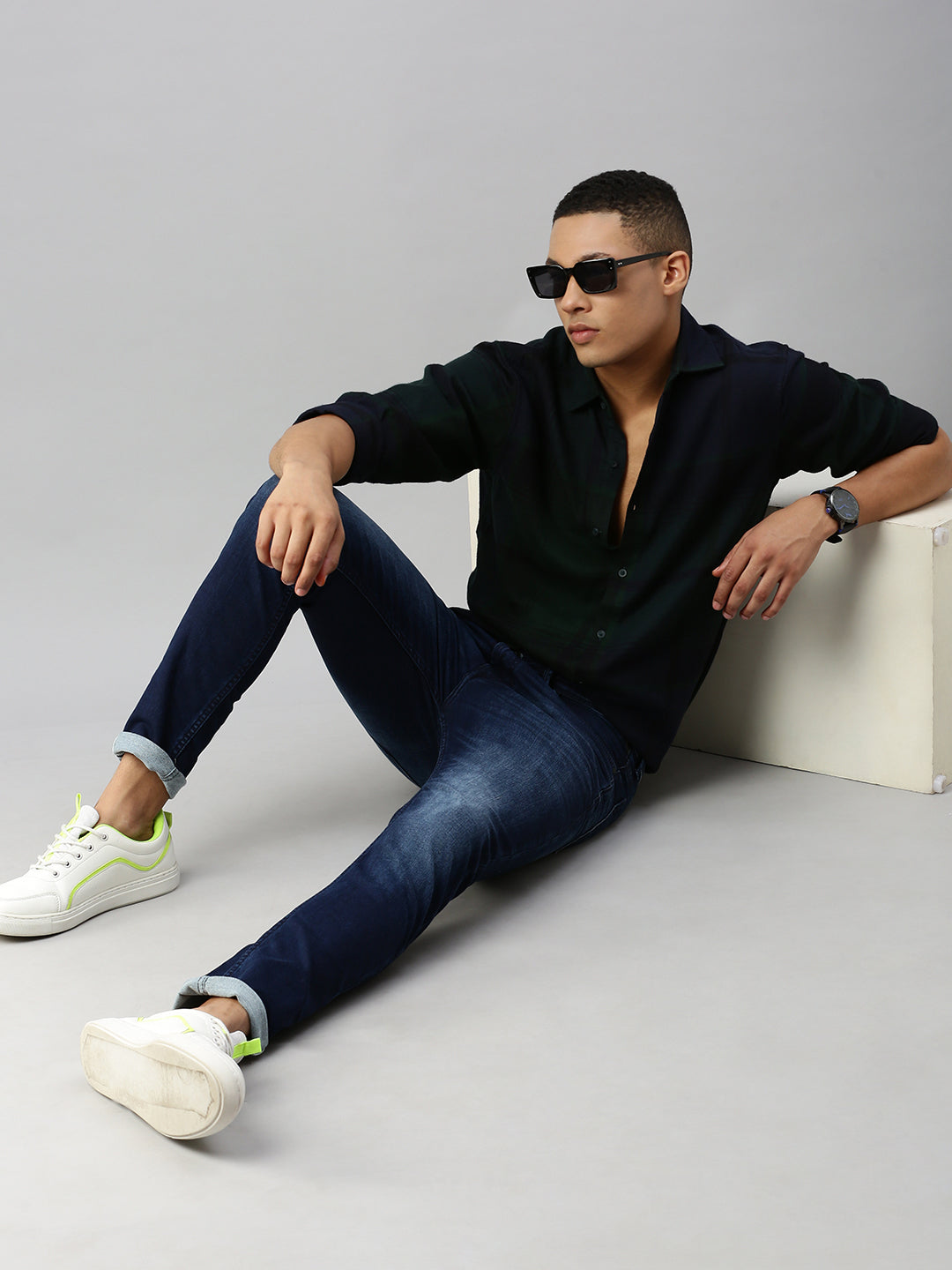 Blue Mild Vintage Slim Fit Stretchable Jeans
