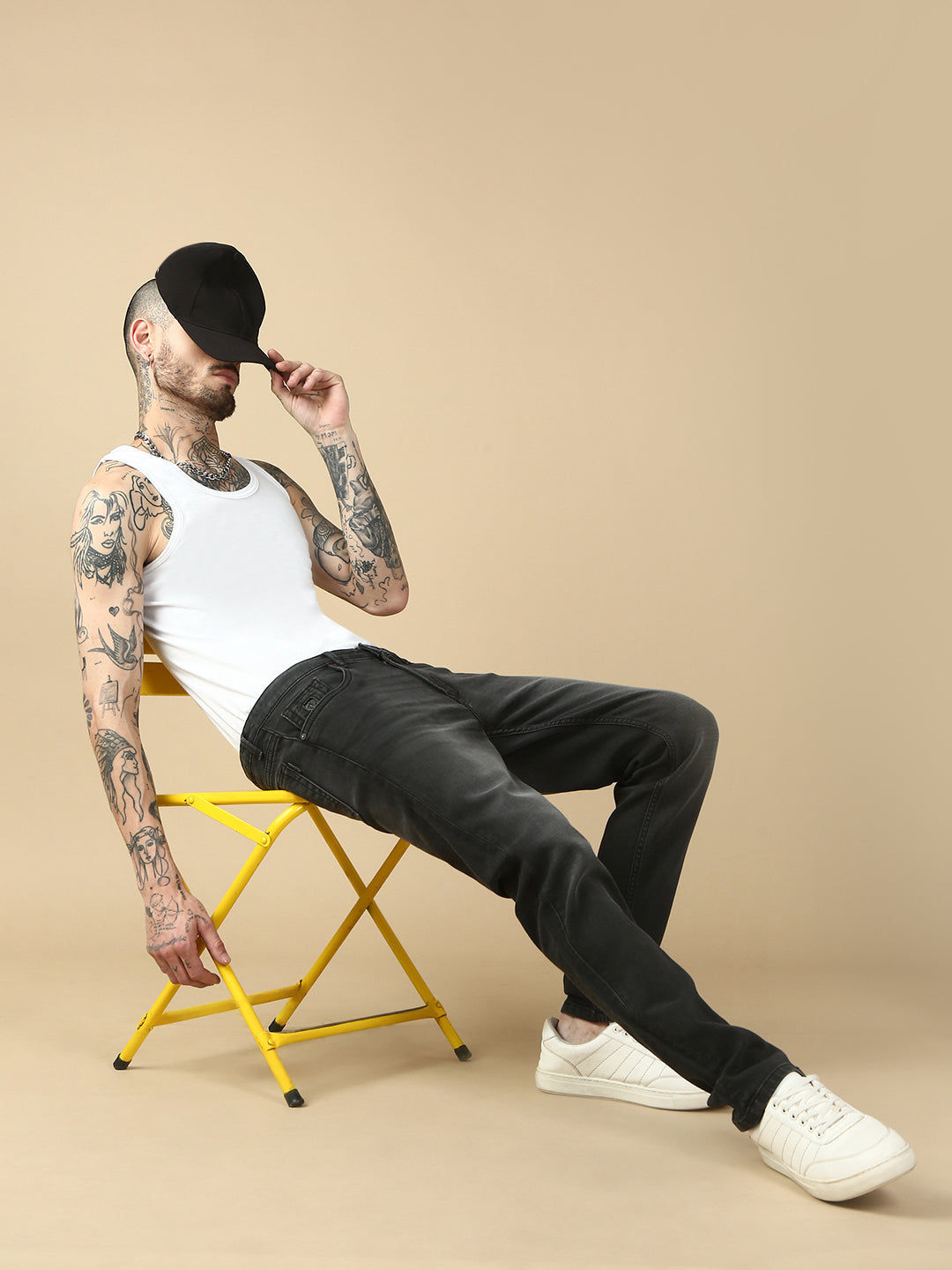Dark Gray Slim Fit Stretchable Jeans