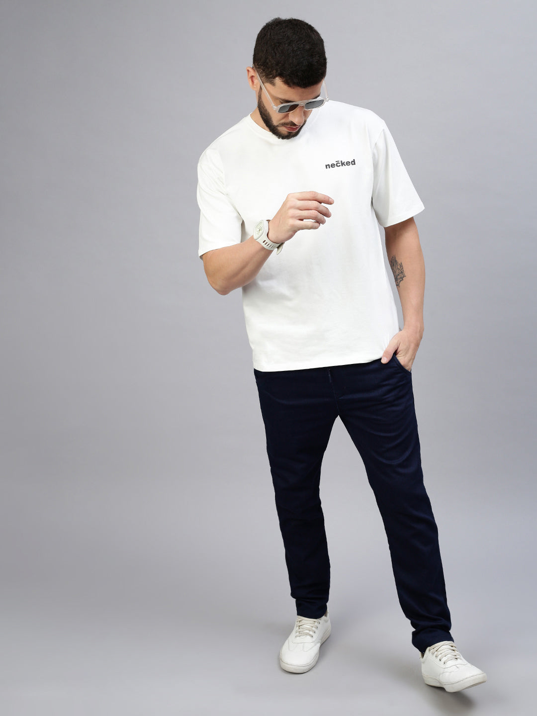 Dark Blue Slim Fit Cross Pocket Joggers
