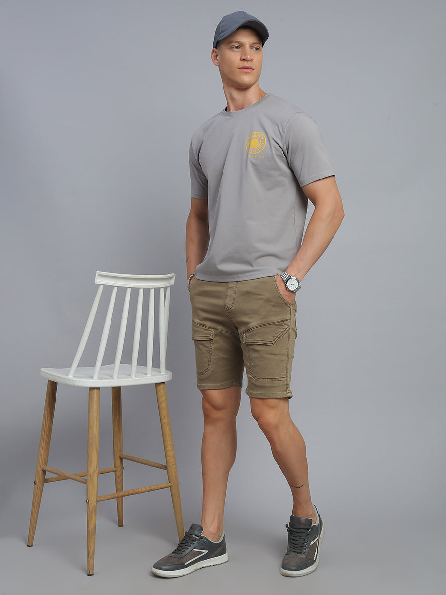 Mud Brown Comfort Fit Shorts
