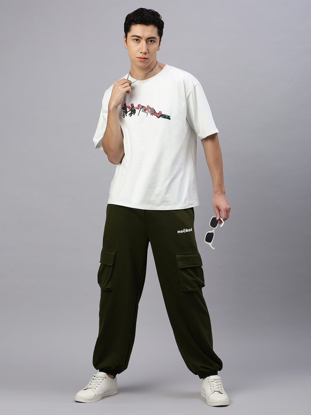 Military Green Cotton Oversize Lower