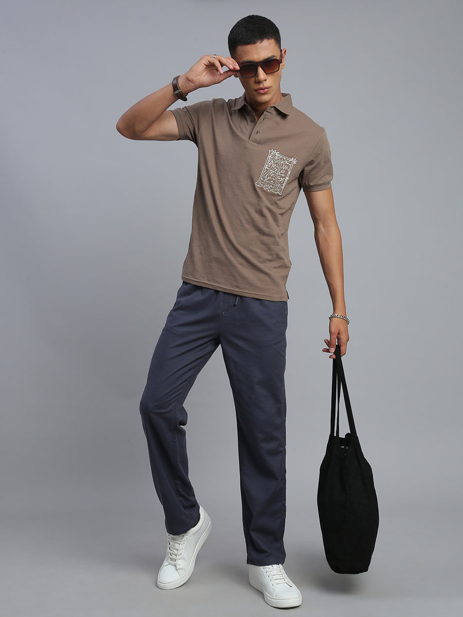 Camel Polo Cotton T-Shirt