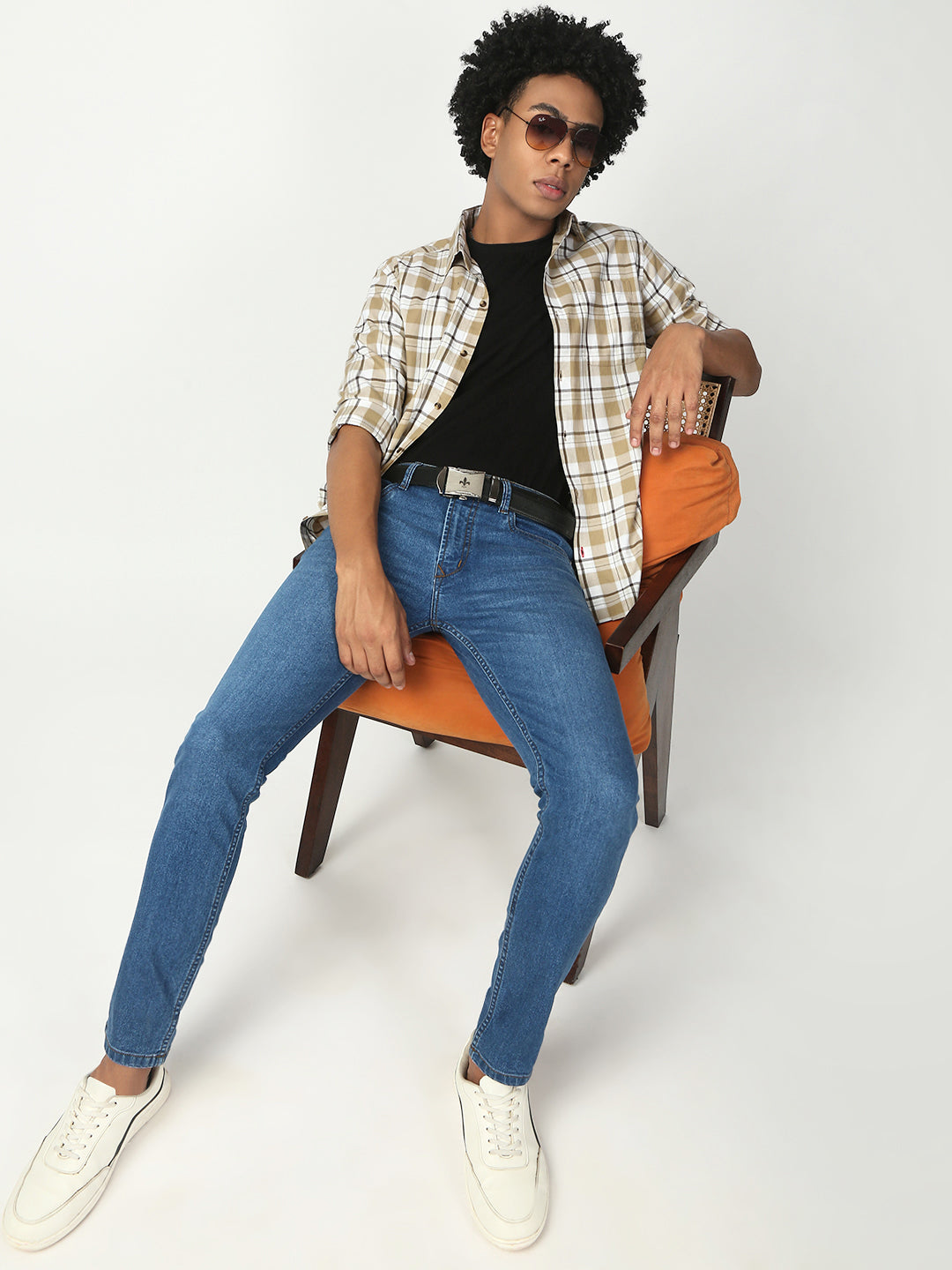 Checks Full Sleeve Slim Shirt With Pocket