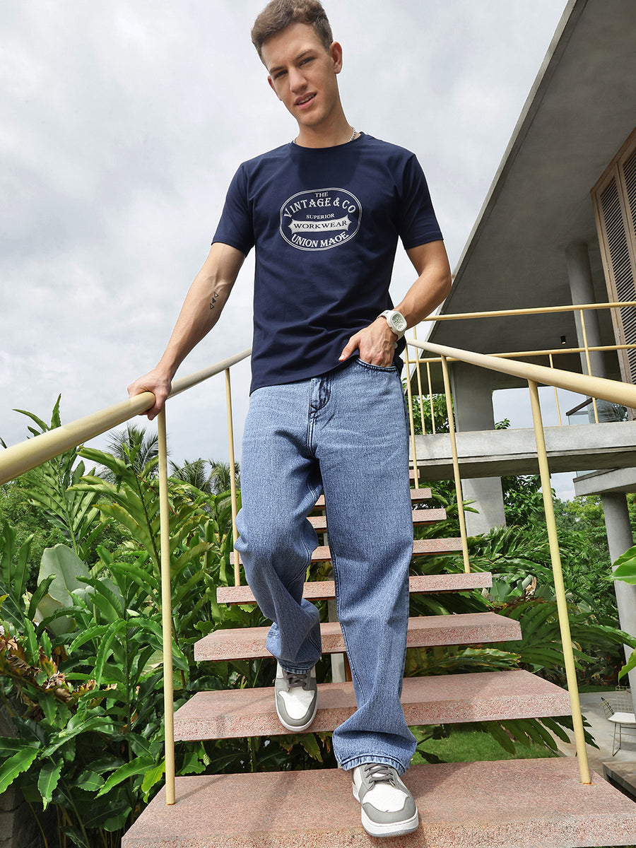 Vintage Blue Loose Fit Jeans