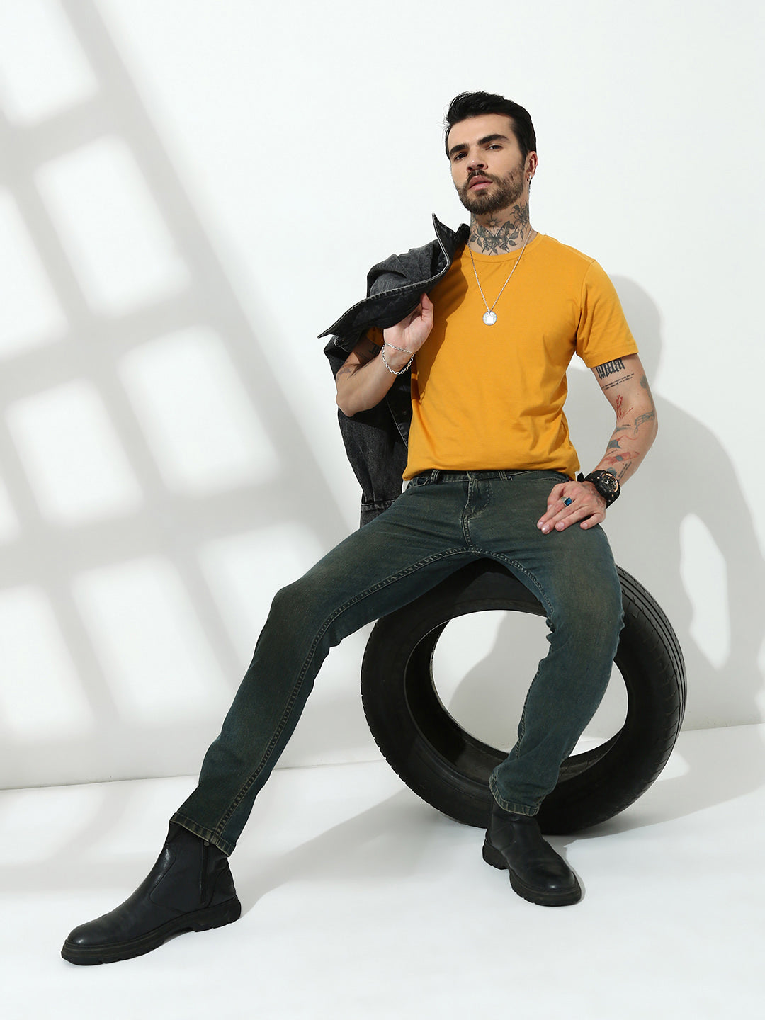 Khakhi / Vintage Slim Fit  Jeans